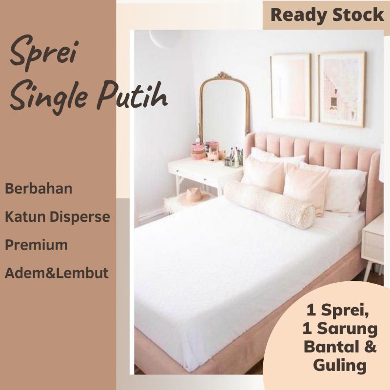 Seprai Single Putih Homestay 100x200 120x200 140x200 90x200 No 4 3 Asrama