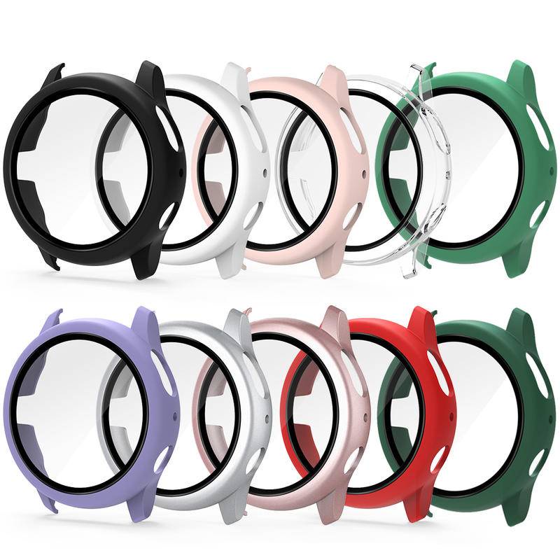 Case Bumper Pelindung Layar Tempered Glass 40mm 44mm Untuk Samsung Galaxy Watch Active 2 4 40mm 44mm