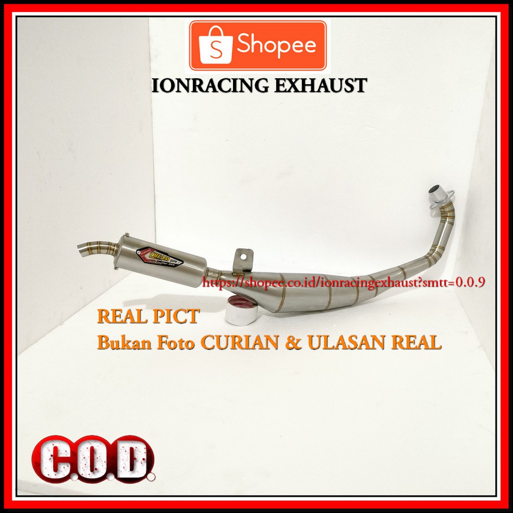 Knalpot Satria 2 tak Satria Hiu Satria Lumba 120 R 120 Ru Standart Racing Creampie Full Stainles-2
