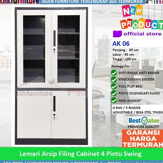 

[[COD]] Lemari Arsip Filing Cabinet Besi 4 Pintu LA 2003 HEMAT Kode 1236