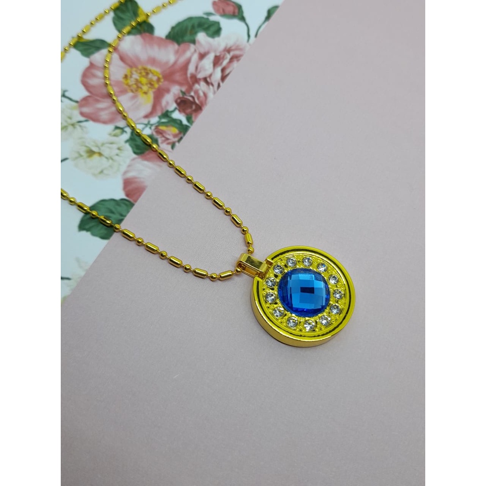 [ TERLARIS ] 1 SET Kalung &amp; gelang Kesehatan Quantum Pendant Permata Bio Energy - Gelang + Kalung+ Box + Sertifikat Card Original - COD [ Bayar di Tempat ]