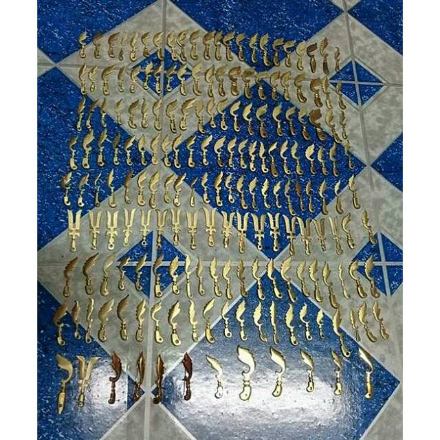 Acesoris kalung kujang bahan kuningan,  handmade