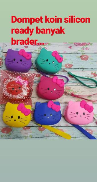 HK Dompet Koin Karakter HelloKitty Bahan Karet Silikon Tebal