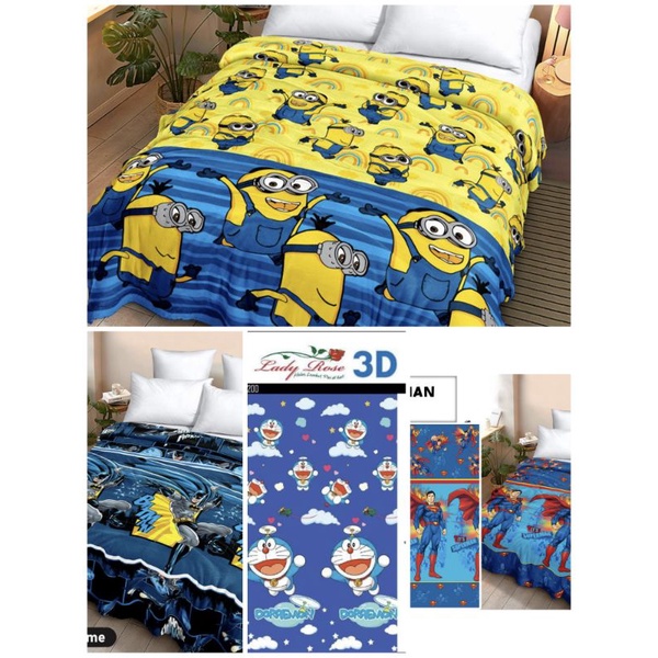 selimut lady rose minions 160x200 selimut lady rose new minions batman superman doraemon selimut ker