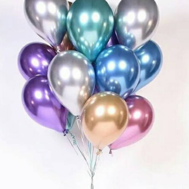 Balon latex metalik/metallic/latex chrome 12&quot;