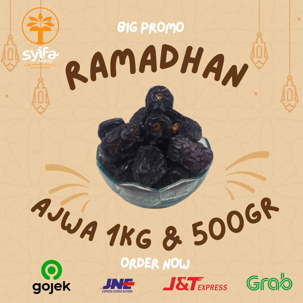 

Kurma Ajwa Madina // Kurma Nabi // kurma kering // 1 kg & 500gr