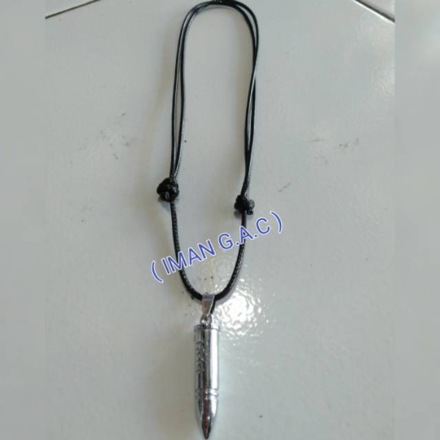 Kalung fashion pria kalung peluru