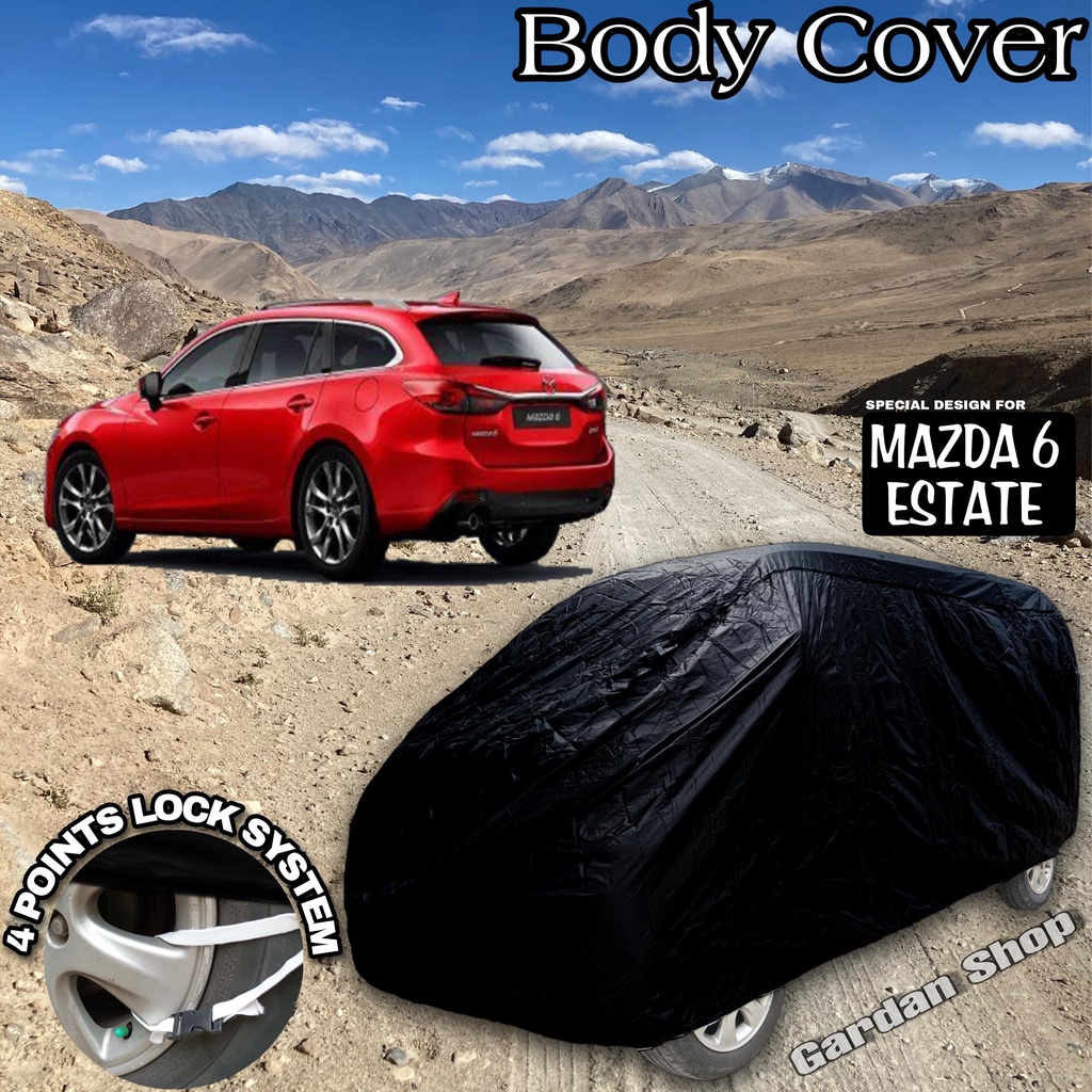 Sarung Mobil MAZDA 6 ESTATE Hitam POLOS Body Cover Mazda 6 Estate Full Black