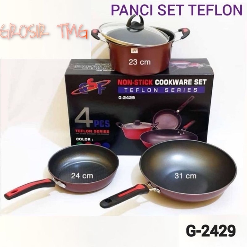GSF PANCI SET 3 TEFLON G-2429/PANCI SET GSF /PANCI SET TRFLON