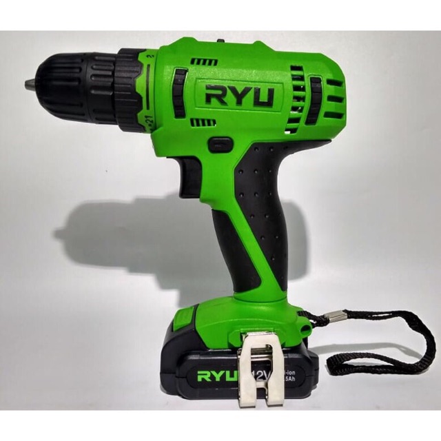 Ryu Mesin Bor Baterai 12 V Cordless Bor Besi Kayu Tembok 2 Baterai