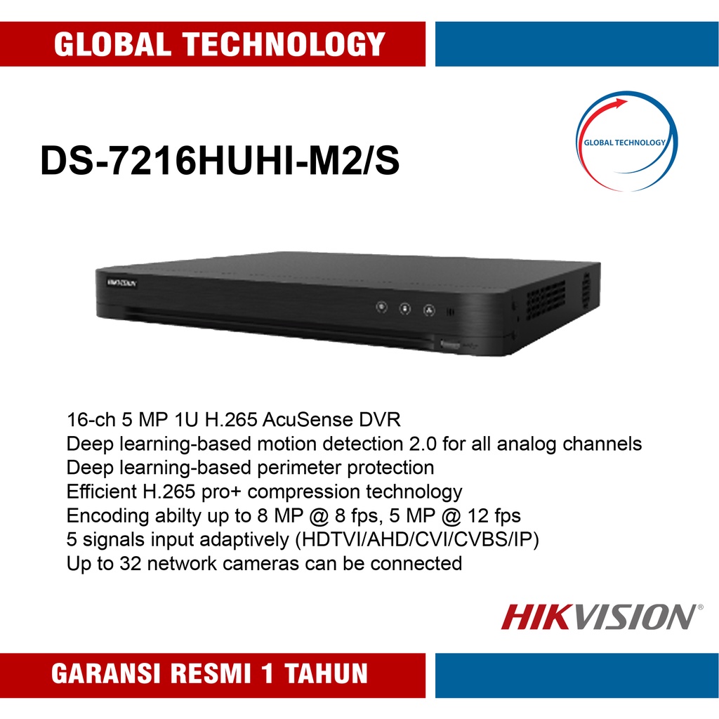 HIKVISION DVR DS-7216HUHI M2/S 16CH