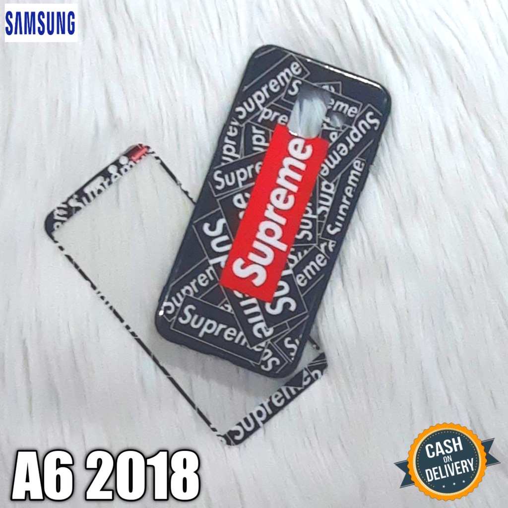 Case + Tempered Glass Samsung A6 2018/Casing Hp/Case Pelindung Hp