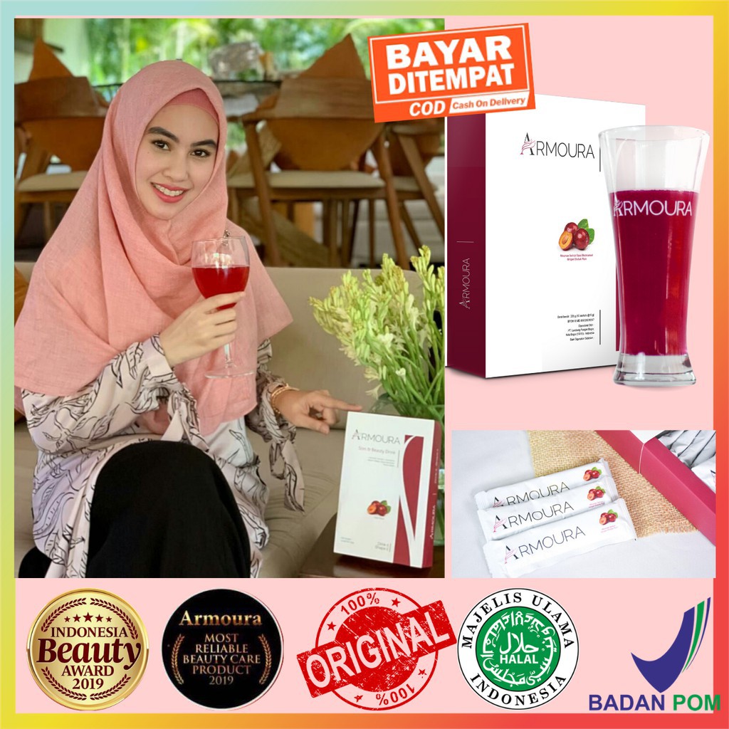 Armoura Beauty Drink Pelangsing Kecantikan Suplemen minuman diet Original Ekstrak Pure Buah Plum