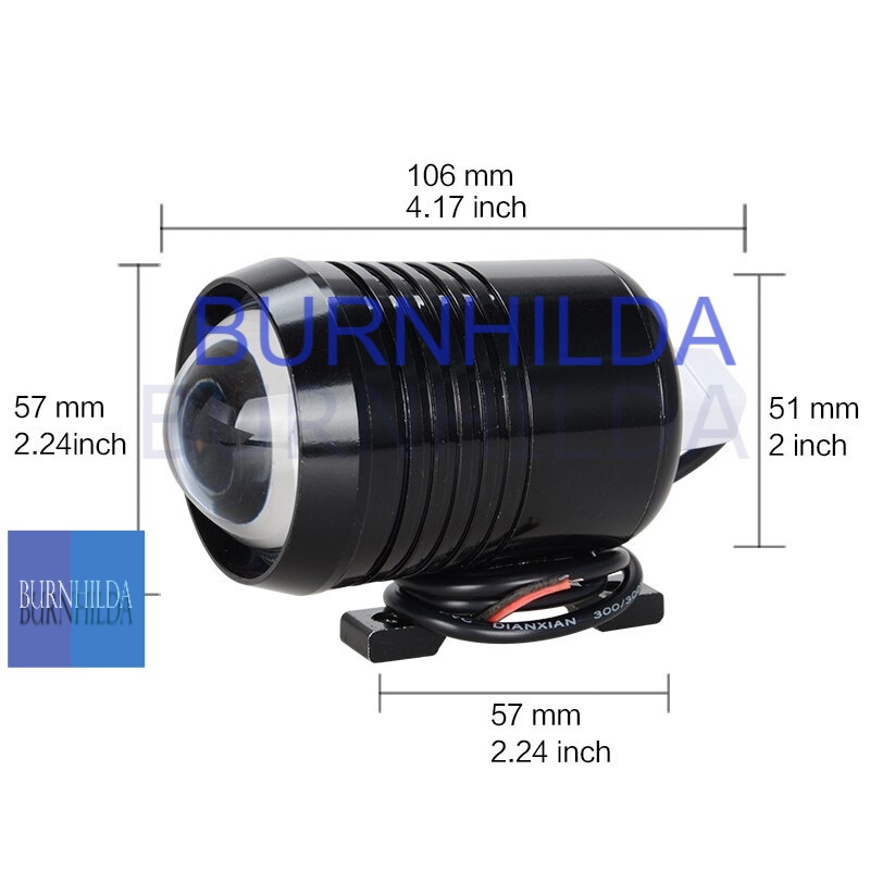 Lampu Tembak Motor LED High Low Beam U2 1200 Lumens 30W U2 30W LED Spotlight Headlight, NAKAO Motorcycle Driving/Fog Lights, U2 LED Fog Light Waterproof Universal Motorcycle Headlight Electric Bike Work Driving Headlamp Spot Lamp mobil motor burnhilda