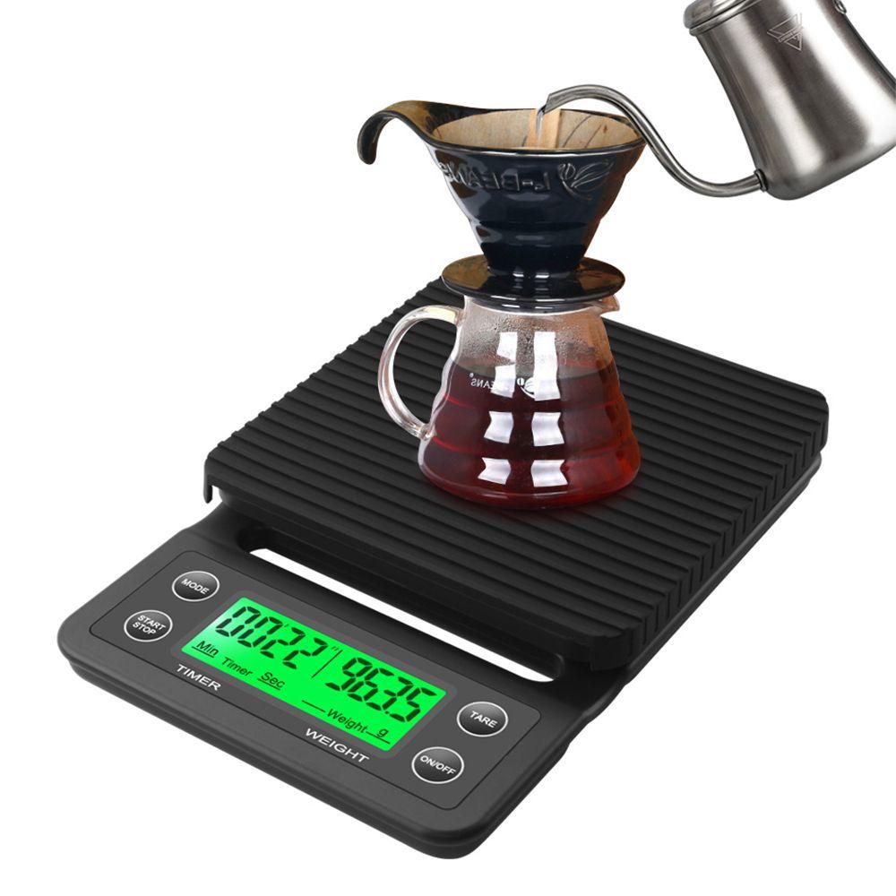 Top Drip Coffee Scale High Precision Dengan Timer Timbangan Elektronik LCD Pintar