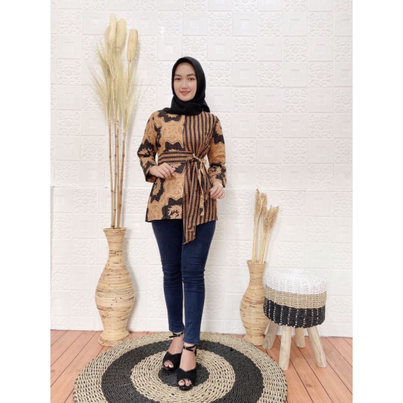 Atasan Batik Wanita Batik Kombinasi Seragam Batik Kantor
