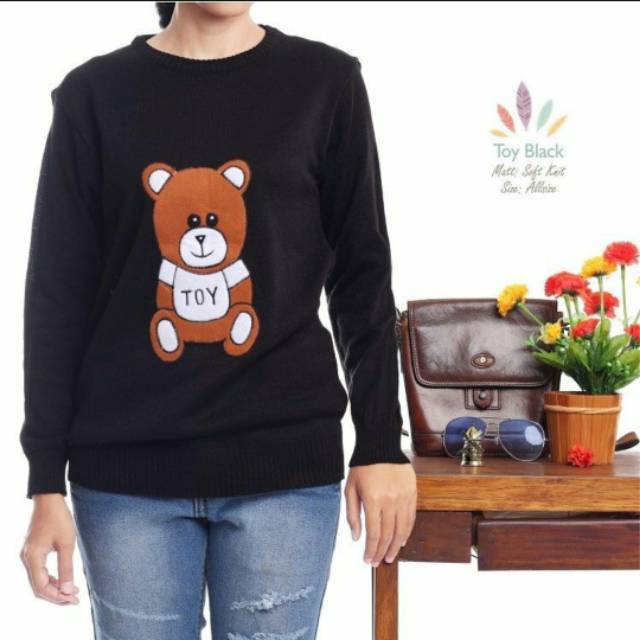 Sweater rajut | Baju rajut | Kaos tebal | Toy black