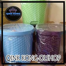 Tempat Sampah Injak Rotan Anyam / Tempat Sampah KECIL & BESAR / Tempat sampah anyam
