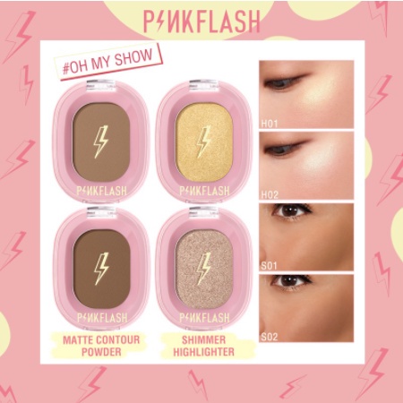 ❤️ MEMEY ❤️ PINKFLASH Soft Pigment Blush | Contour | Highlighter | Pink Flash | PF-F01