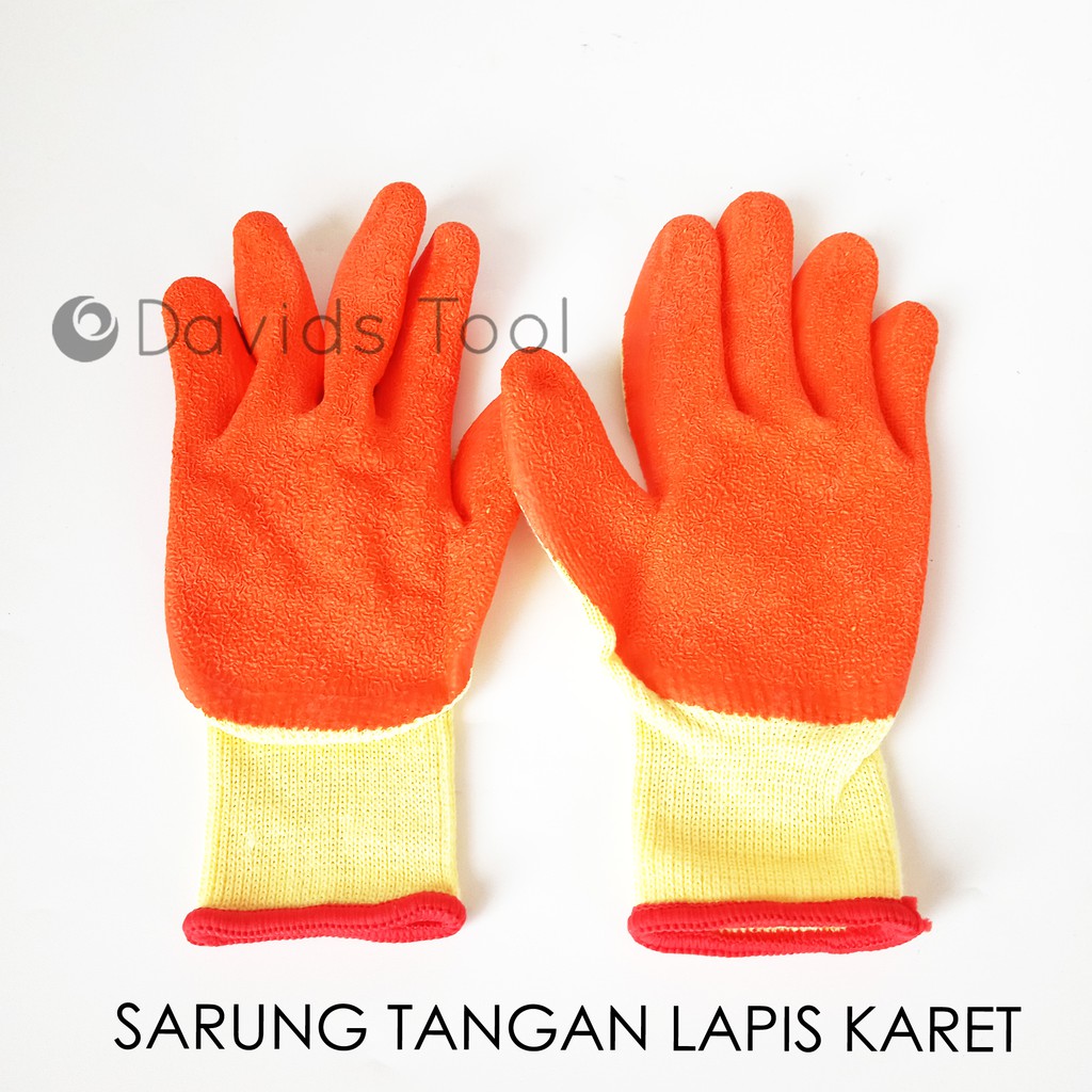 Kaos Sarung Tangan Kain Safety Lapis Karet Tebal