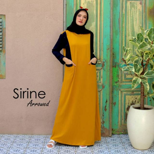  Gamis  Basic Dress Sirine bahan kaos  marocco adem  nyaman 