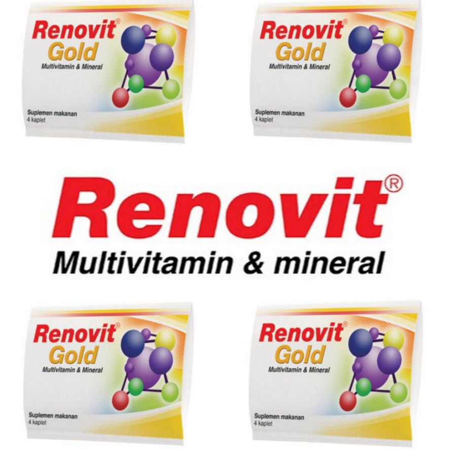 RENOVIT MULTIVITAMIN &amp; MINERAL 1 STRIP 4 KAPLET SUPLEMEN KESEHATAN