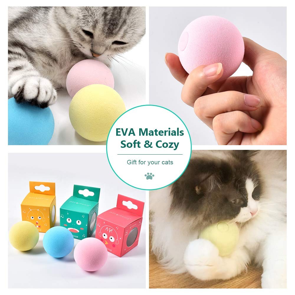 gs8 pet gravity mainan kucing bentuk bola aroma catnip cat ball with frog sound - ect183 - green Or-i