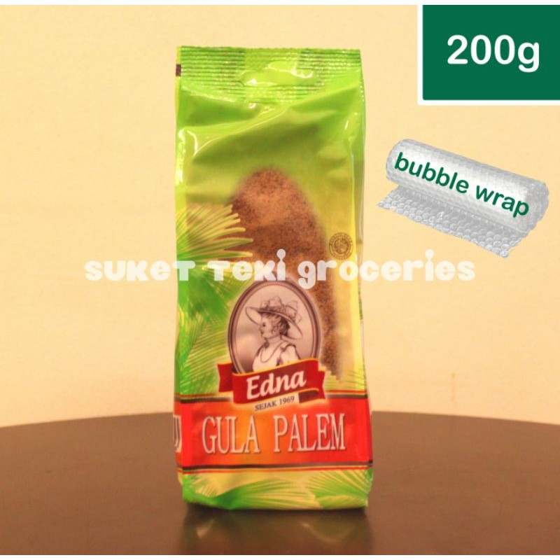 Gula Palem Semut Bubuk / Palm Sugar Powder Edna 200gr Halal utk Minuman Kue