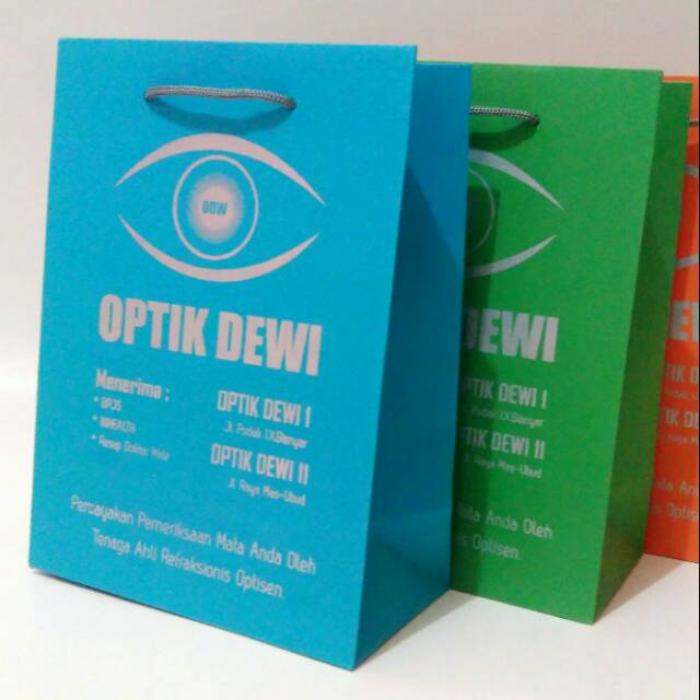 

Paper Bag Warna Ukuran Kecil 15 cm x 8 cm x 22 cm Plus Sablon Custom