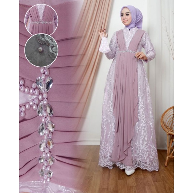 DRESS SAVANA // BAHAN TILLE BORDIR MUTIARA PREMIUM // By Ratu Kebaya