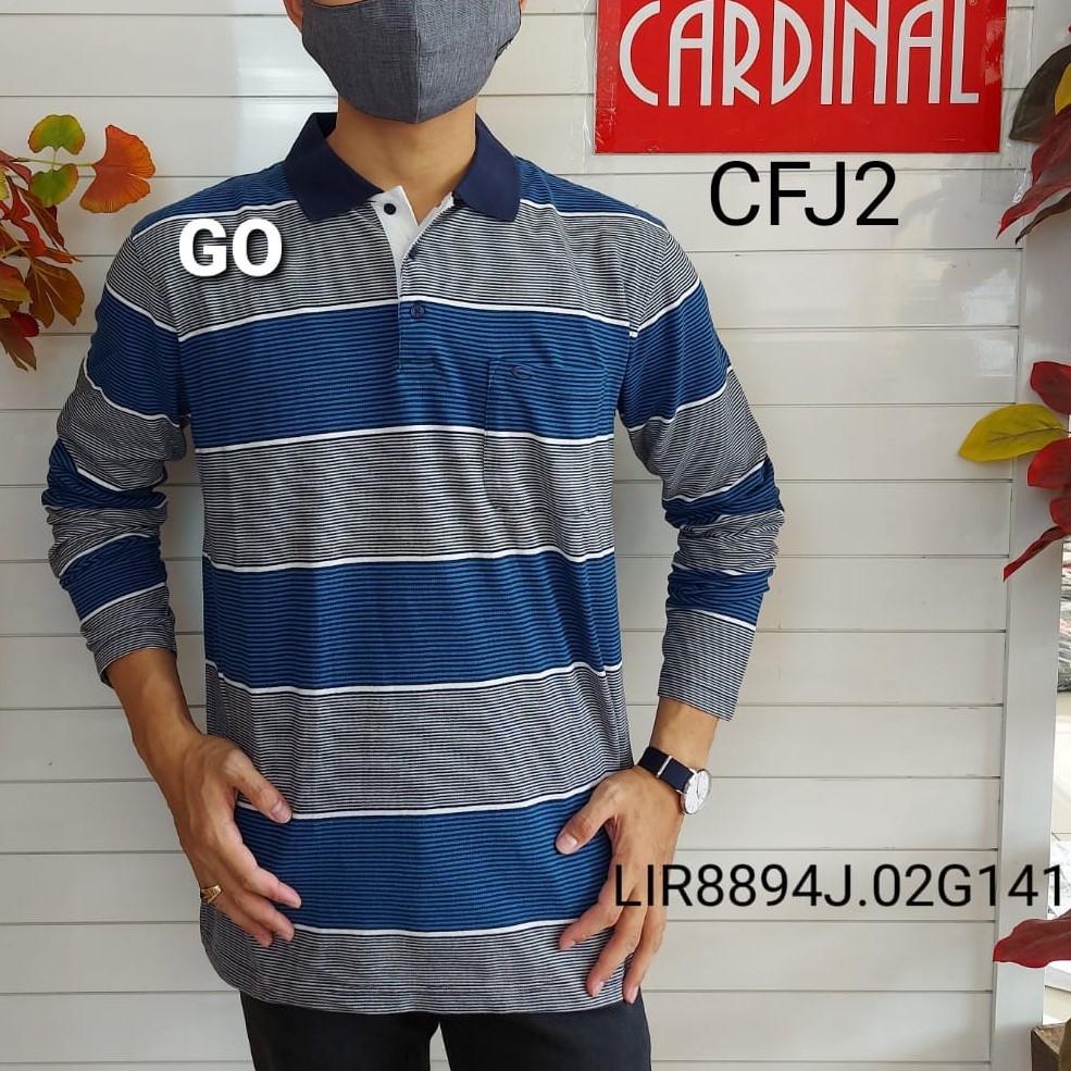 gof CFJ CARDINAL FORMAL TSHIRT Pakaian Pria Atasan Kaos Polo T-shirt Casual Original Lengan Panjang