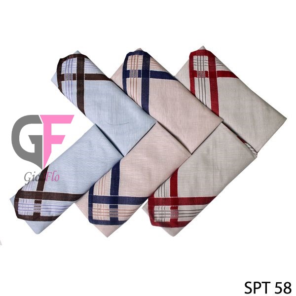 GIOFLO Sapu Tangan Pria Isi Katun Multi Color Isi 6 PCs Multicolor / SPT 58