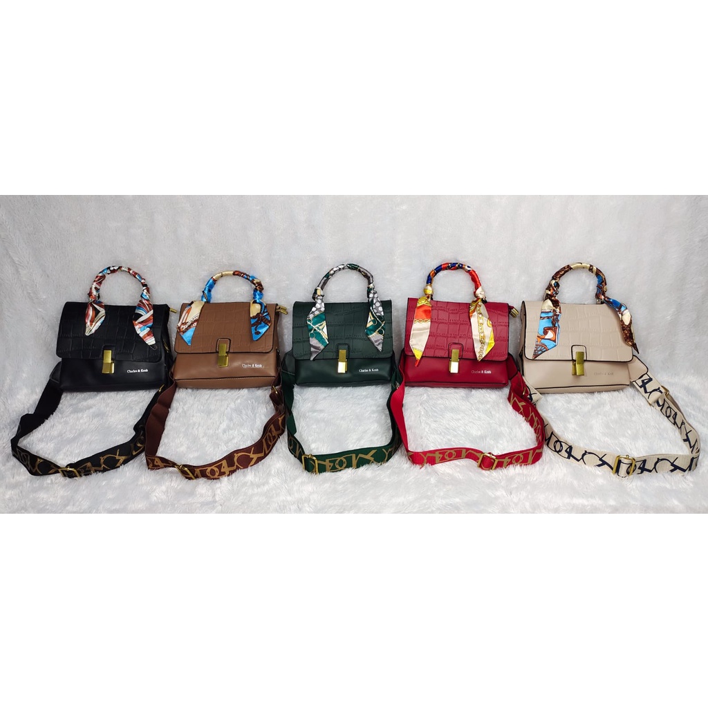 BJ81854 - BEIGE/BLACK/GREEN/KHAKI/RED - TAS IMPORT TERMURAH TERLARIS BAGSTORE JAKARTA FASHION WANITA GT1854