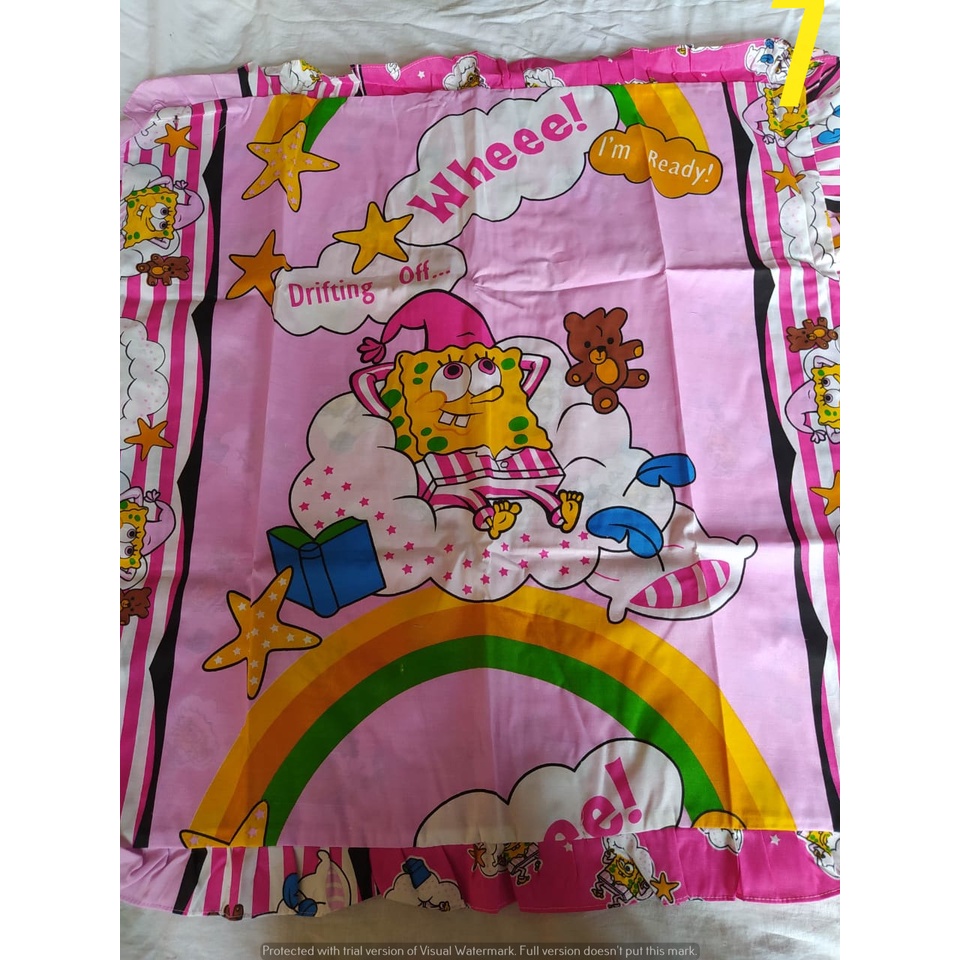 ❤ IJN ❤ [COD] SARUNG BANTAL LANTAI 70X70 RUMBAI PREMIUM KARAKTER ANAK