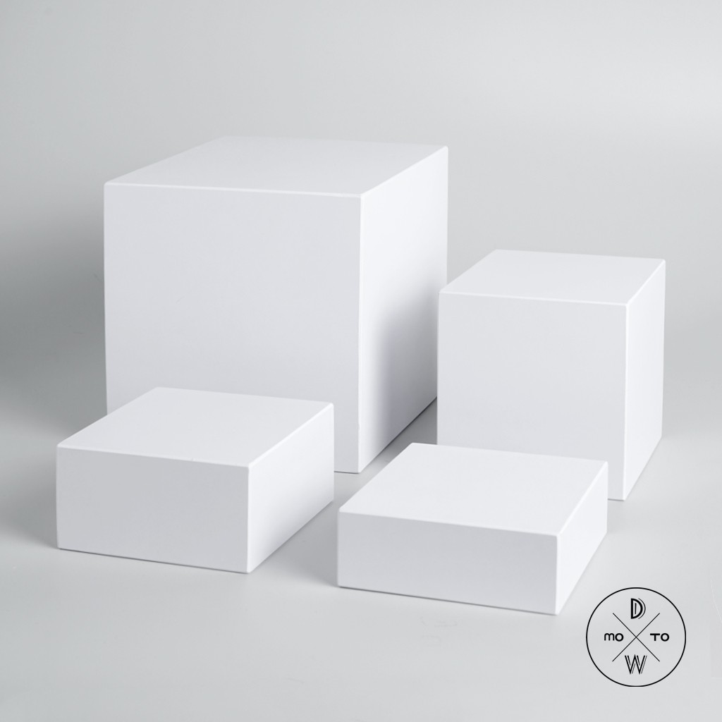 Props Fotografi - Paket Kubus Putih / Podium Cube