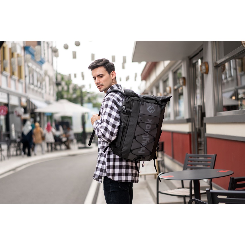 HEYLOOK Project - Backpack ROCKFORD Tas Ransel Laptop Waterproof USB Connector Tas Travelling Anti Air Tas Backpacker Tas Travel Mudik Pria Wanita Terbaru