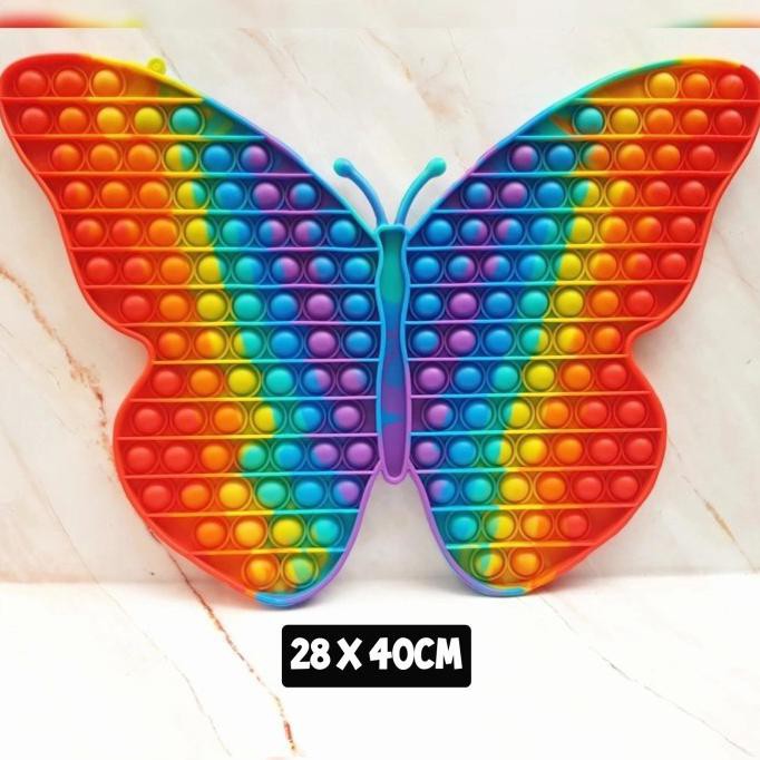 Promo Mainan Pop It Jumbo 28 X 40 - Pop It Grosir /Pop It Murah - Butterfly Non Cod
