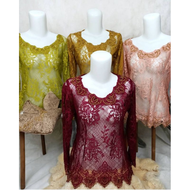 kebaya brokat payet/kebaya bali/kebaya modif/kebaya wisuda/kebaya nikahan/kebaya payet