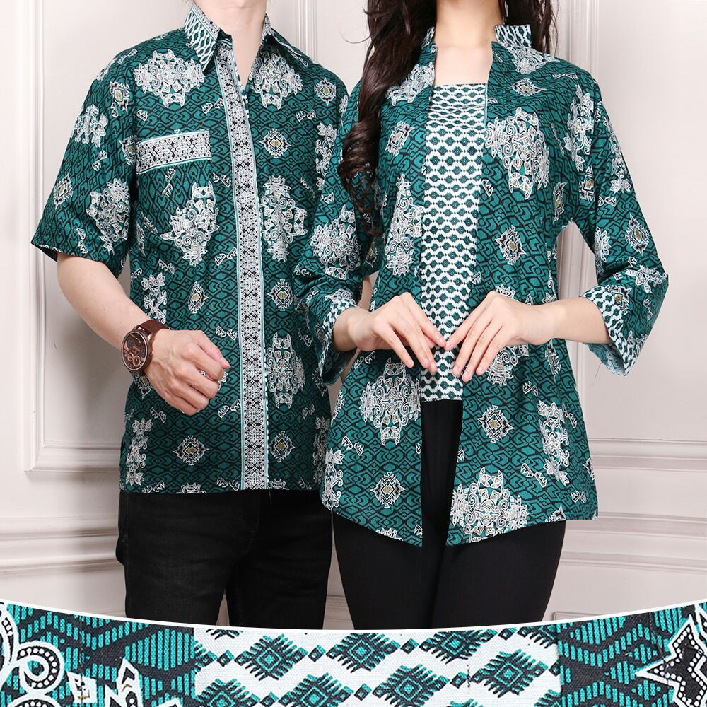 Couple Batik Sisilia Abaya Dan Kemeja