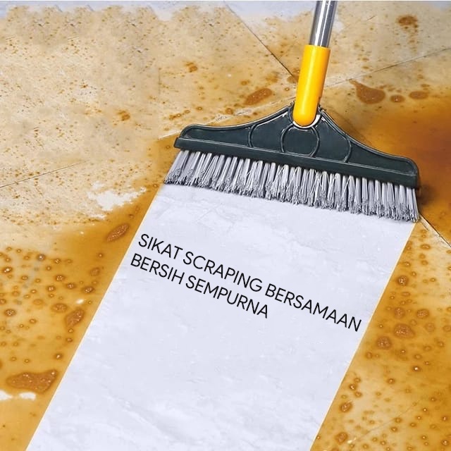 Sapu Sikat Gagang Kamar Mandi Alat Wiper Pembersih Lantai 3in1 Three Angle Untuk Membersih kan Sudut Dan Kaca