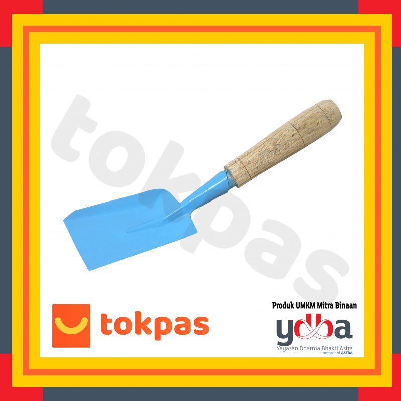 Sekop Mini Tanaman Ujung Rata Gagang Kayu Alat Gali Tanah Taman [Cabang CIMANGGIS]