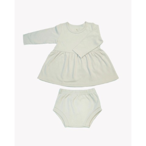 Cotton Cub Dress + Bloomer Set - Terusan Setelan Anak Bayi Cewe Lucu dengan Celana Pendek Dalaman