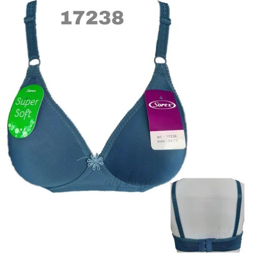 Bra Sorex Original Tanpa Kawat 17238 Cup B Size 34 36 38 40 Super Soft Bh Wanita Sorex Tanpa Kawat
