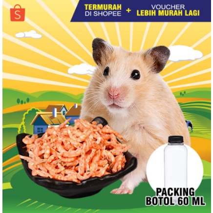 UDANG BOTOL - Makanan Hamster Camilan Hamster Snack Hamster Dried Shrimp Landak Mini