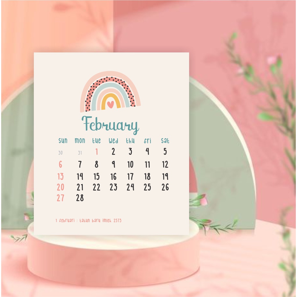 Kalender 2022 Mini Custom 48 pcs - Kalender Estetik - Kalender Lucu Murah