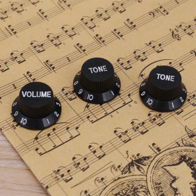 Knob Gitar Elektrik Fender Tone dan Volume 3pcs