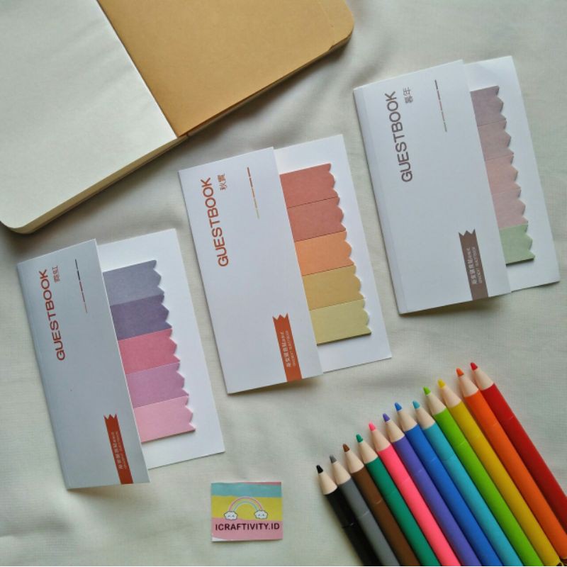 

Sticky Notes/ Memo Color Palete Guest Book