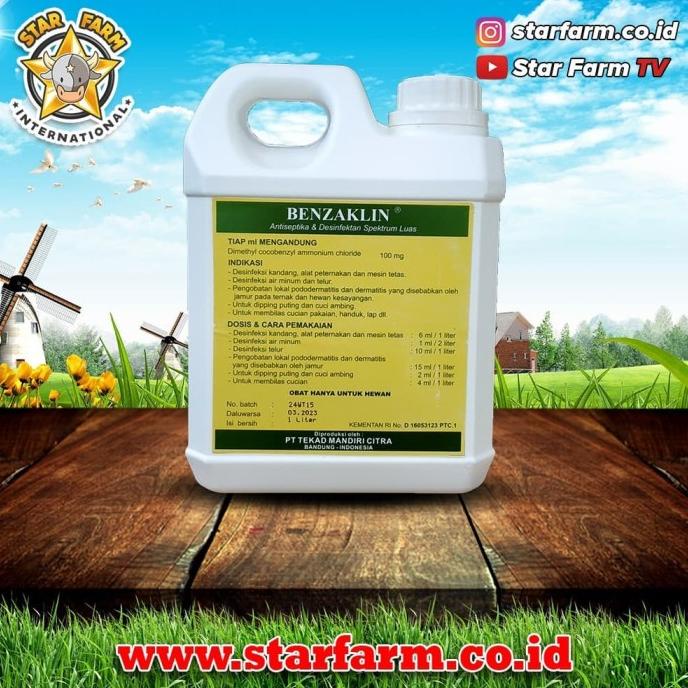 *#*#*#] Benzaklin Desinfektan Kandang 1 liter - Star Farm