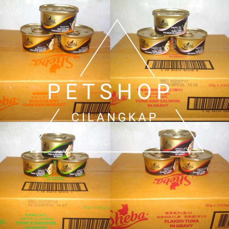 sheba kaleng 85gram all varian makanan basah kucing