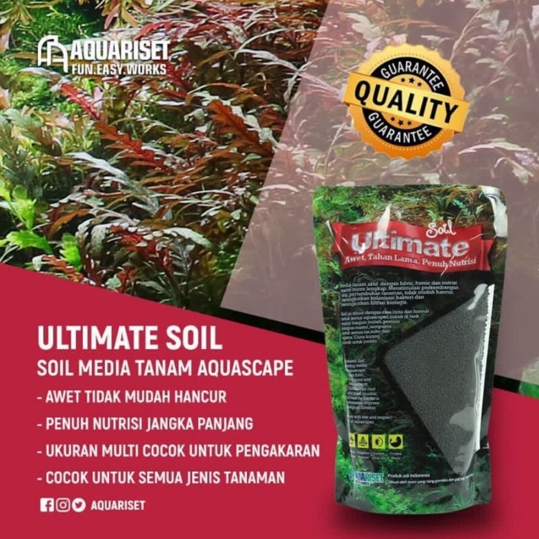 Soil Ultimate aquariset Aquascape Original 1kg Media Tanam Aquarium Aquascape